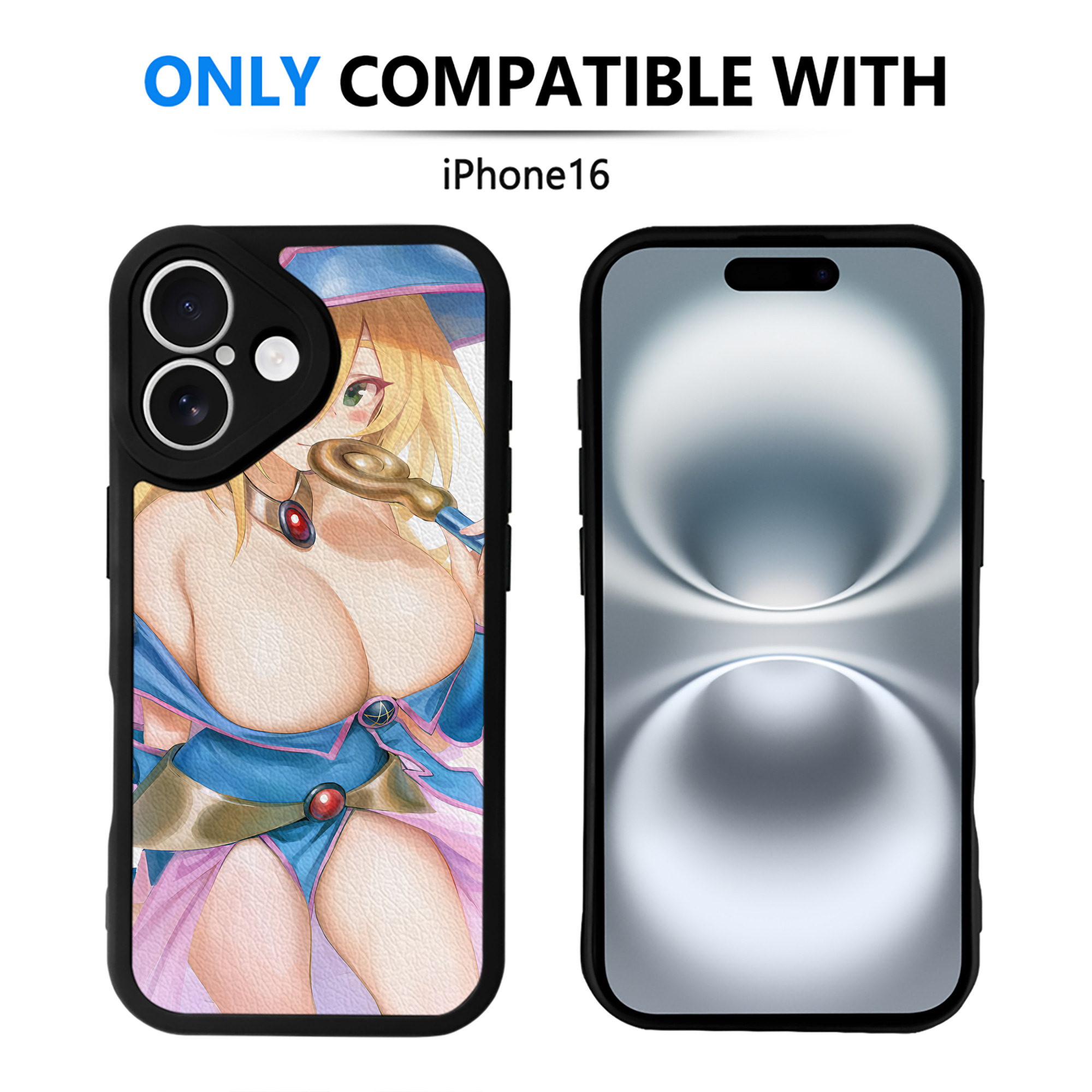 （画像用） 遊☆戯☆王 Yu-Gi-Oh! 【iPhone 16シリーズ対応】シリコンスマホケース（レザー調） 材質：シリコン